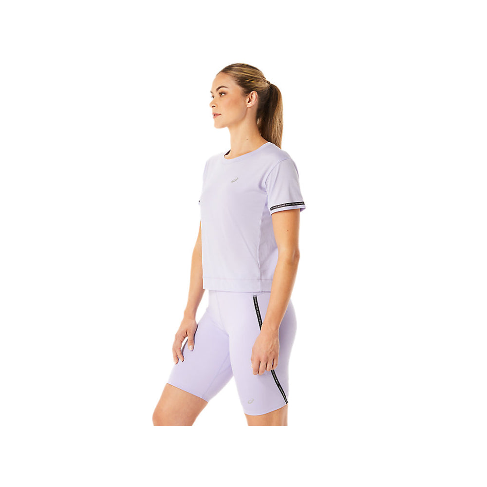 asics latest race crop Vapor top