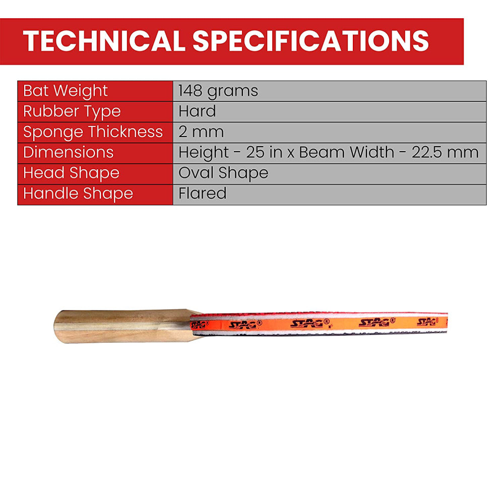 Lightweight STAG 1 Star Table Tennis Bat