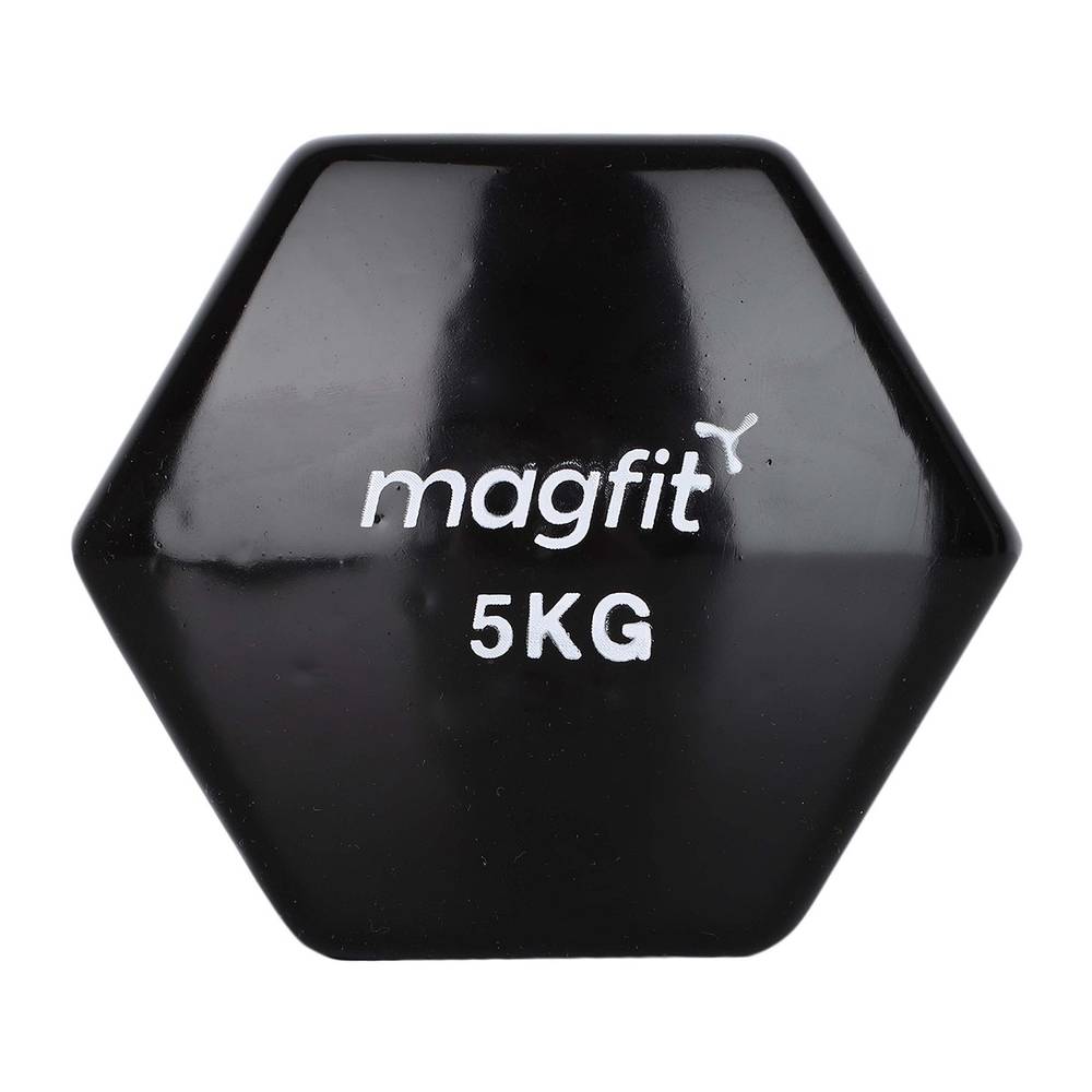 Most Recommended  MagFit Vinyl Dumbell (5kg) (Black)