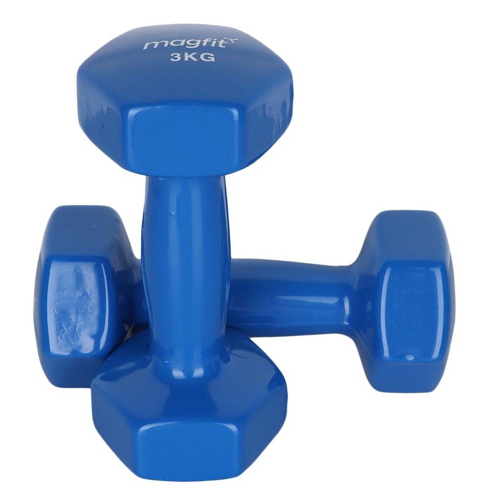 Best MagFit Vinyl Dumbell (3kg) (Blue)