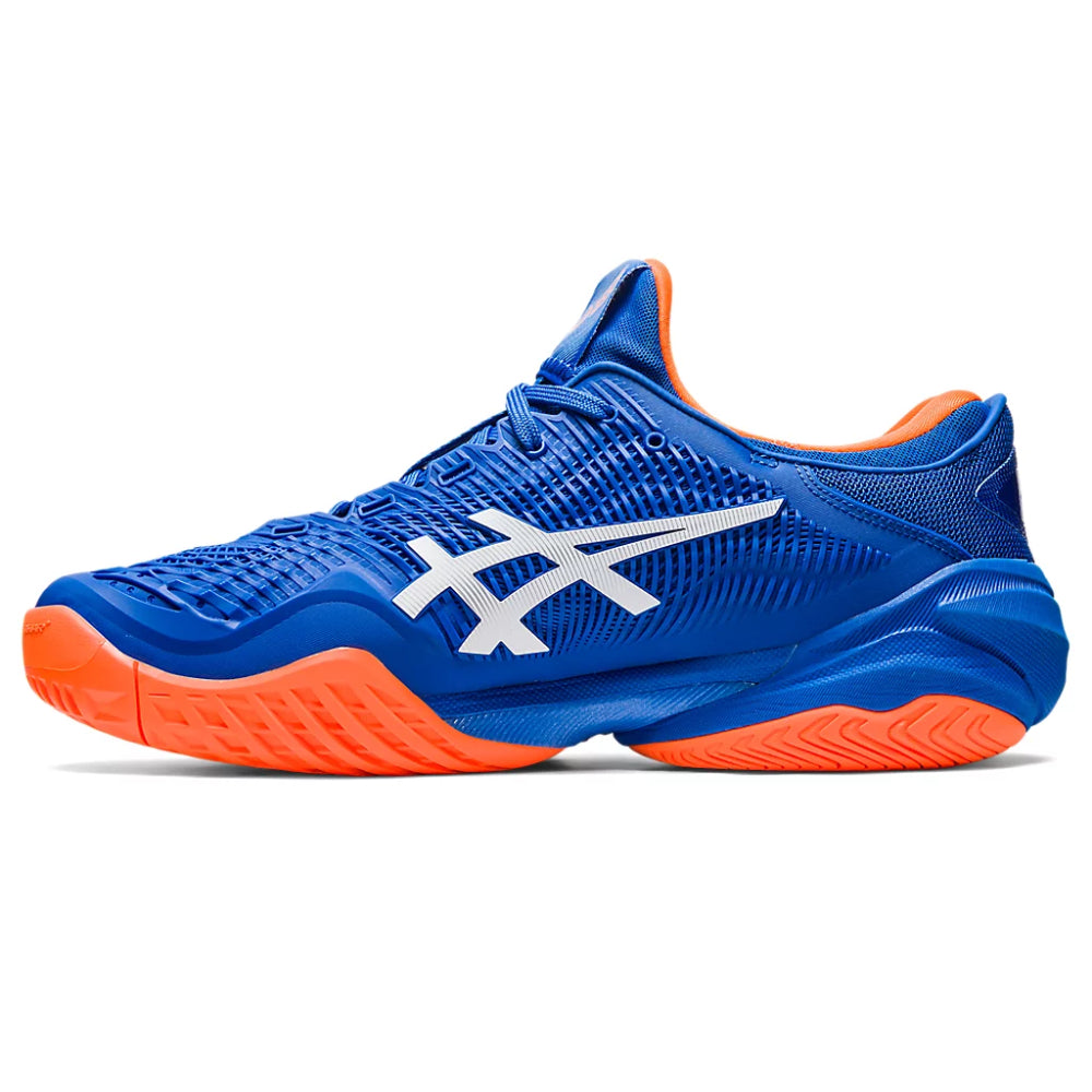 asics Court FF 3 Novak latest Tuna Blue,Orange Shoe
