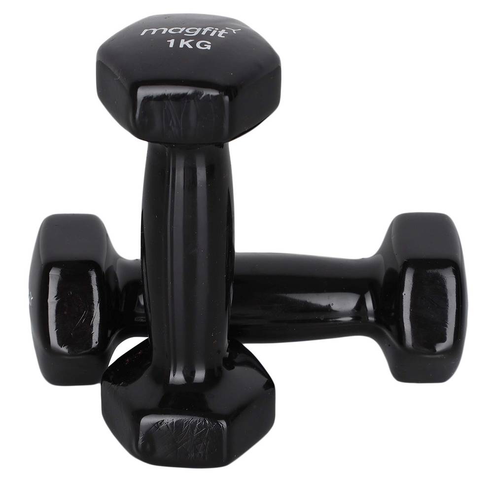 Most Recommended  MagFit Vinyl Dumbell (1kg) (Black)