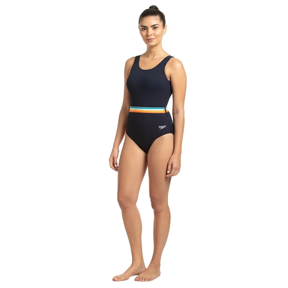 Trending Speedo Women Belted Deep U-Back One-Piece