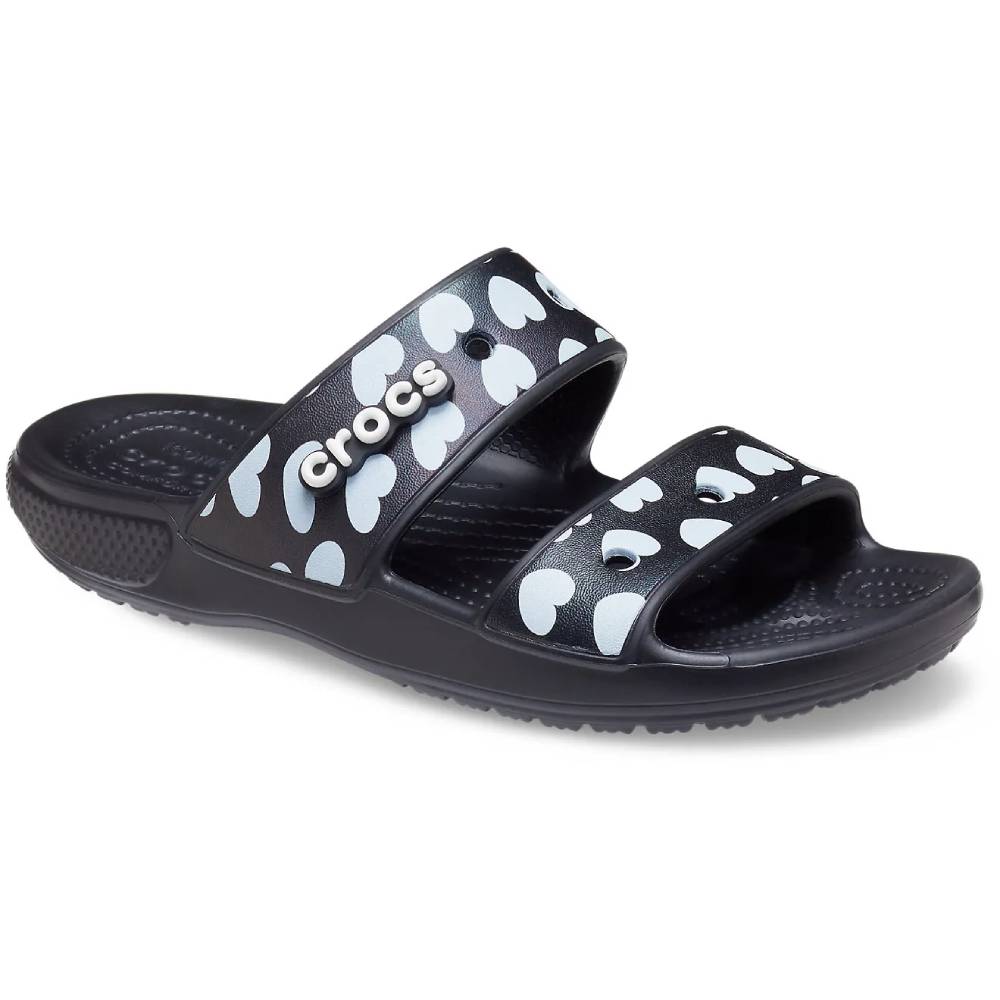 Top CROCS Unisex Classic Heart Print Sandal
