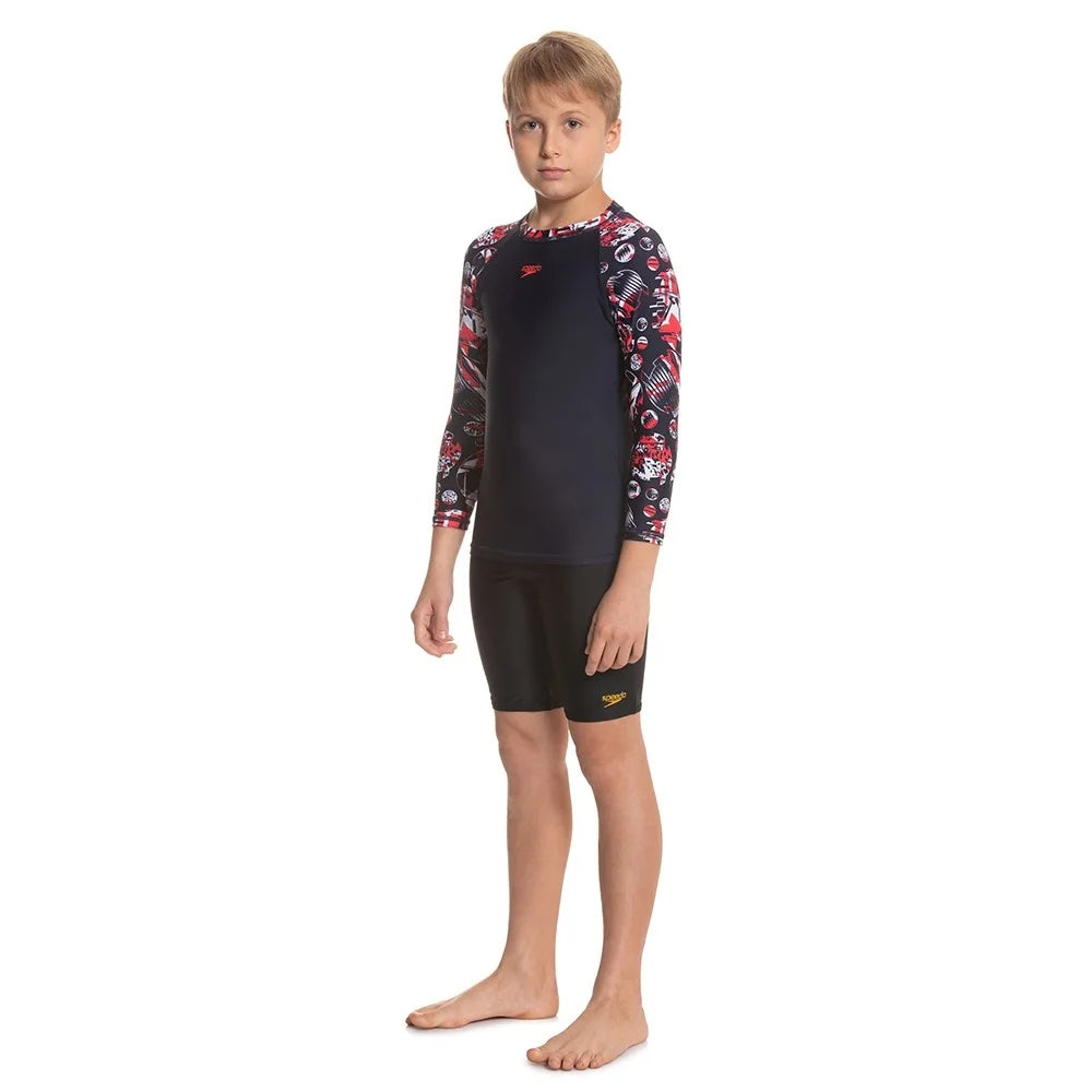 Most recommended Speedo Boy Glitchamp Allover Long Sleeve Suntop