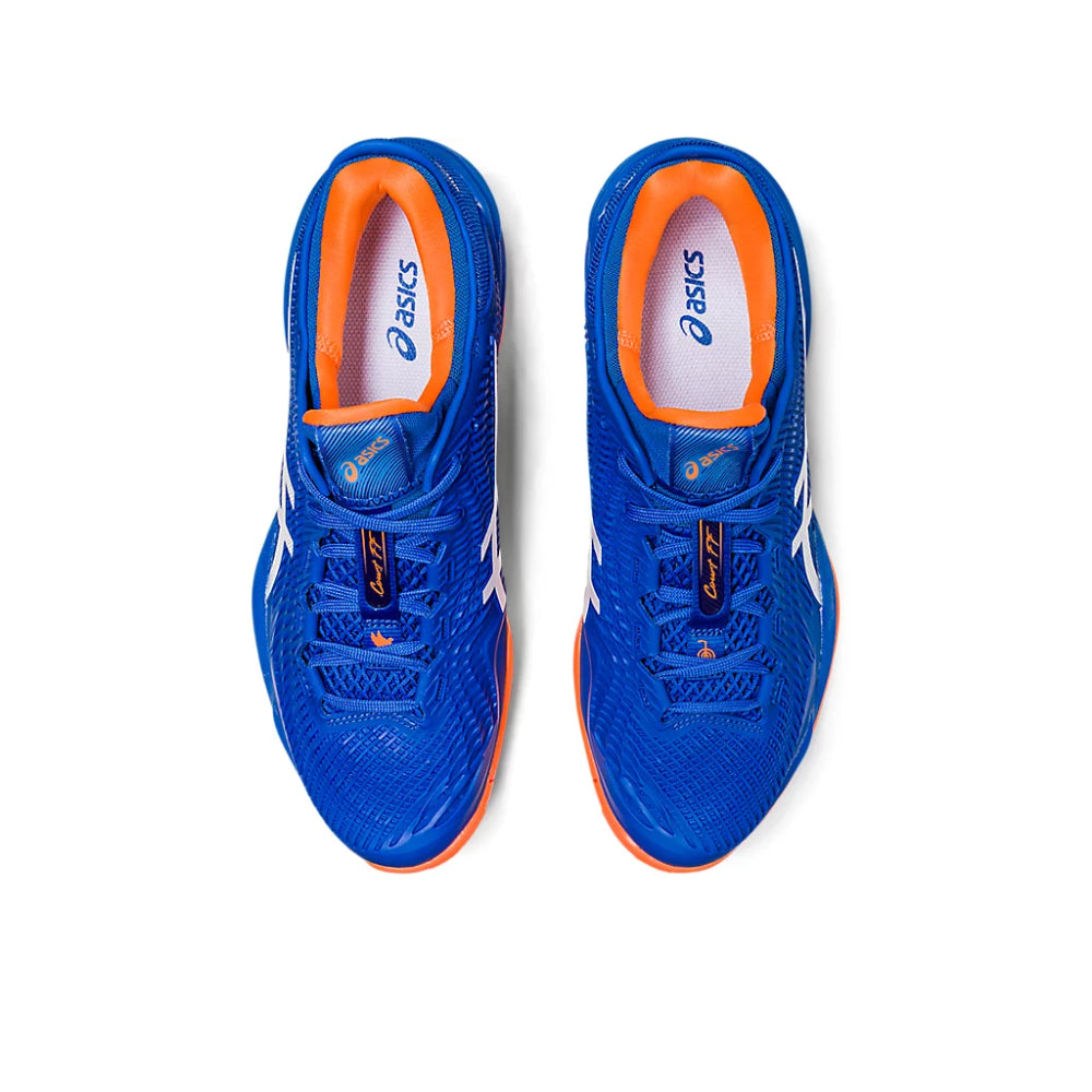 asics men court Tuna Blue,Orange tennis Shoe