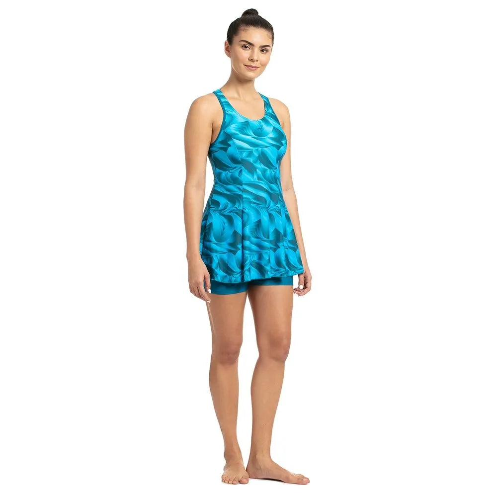 Best Speedo Women Allover Print Swimdress with Boyleg