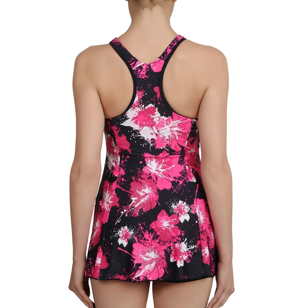 Most comfortable Speedo Women Allover Print Swimdress with Boyleg