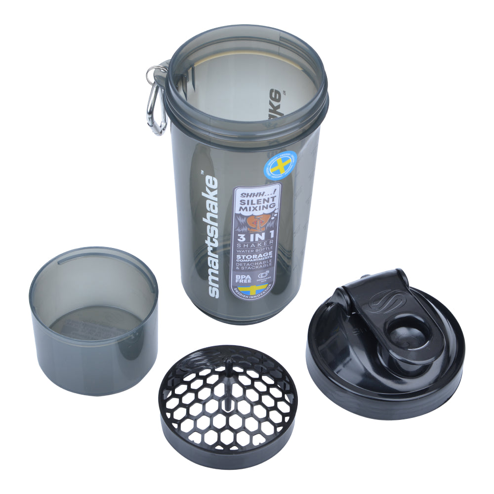 Microwave safe SmartShake Slim Grey Shaker