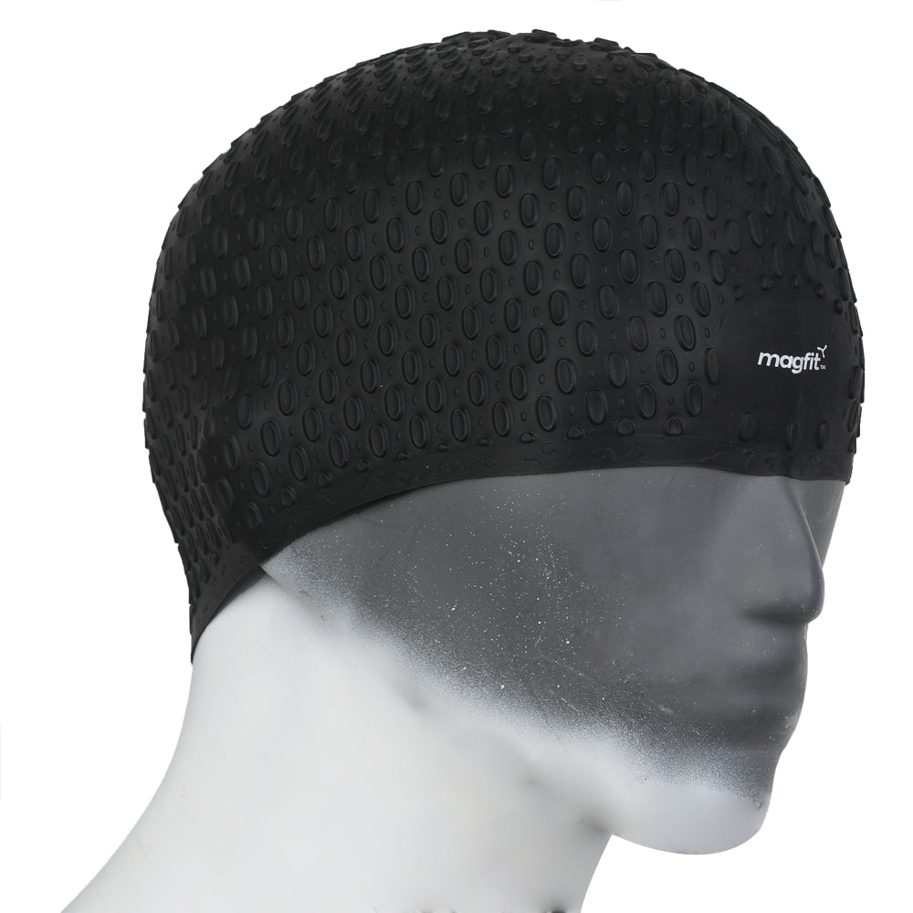 Most Recommended  MagFit Bubble Swimming Cap (Black)