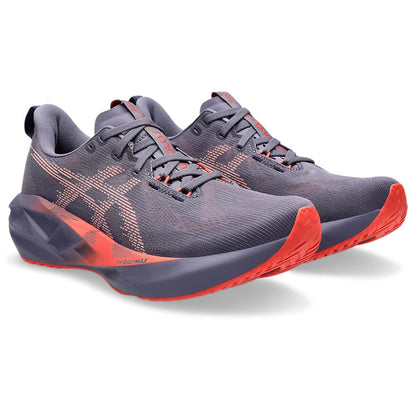 ASICS Men's Novablast 5 Running Shoe (Greyish Purple/Coral reef)