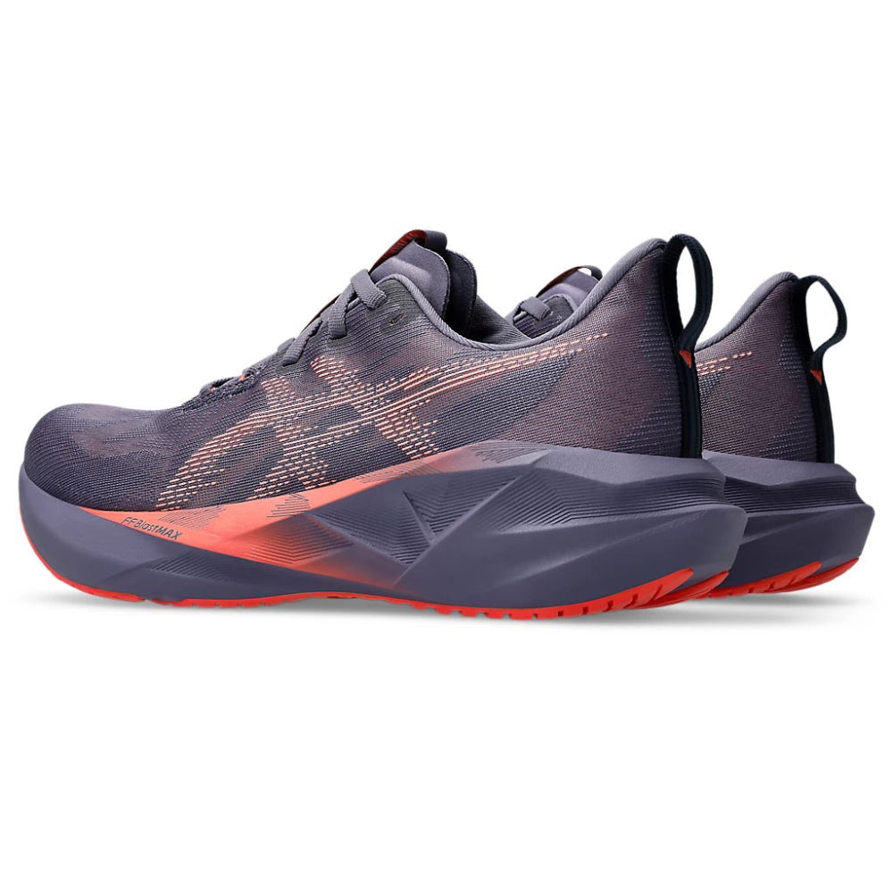 ASICS Men's Novablast 5 Running Shoe (Greyish Purple/Coral reef)