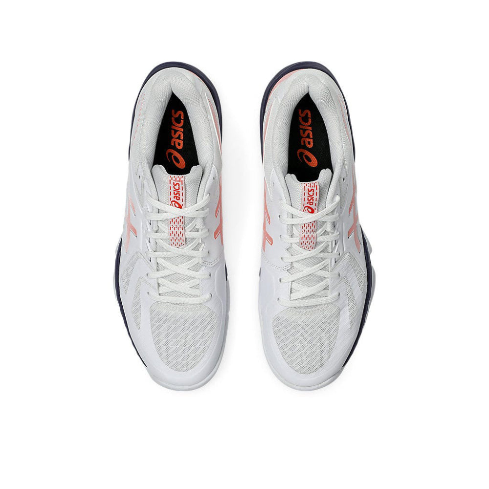 ASICS Men's Blade FF Badminton Shoe (White/Novak Orange)