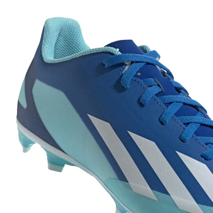 Adidas Men's X Crazyfast.4 Flexible Ground Football Shoe (Bright Royal/White/Solar Red)