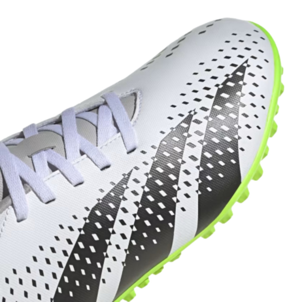 Adidas Men's Predator Accuracy.4 Turf Football Shoe (Cloud White/Core Black/Lucid Lemon)