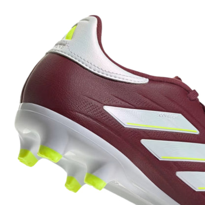 Adidas Unisex Copa Pure II League Firm Ground Cleats Football Shoe (Shadow Red/White /Yellow)
