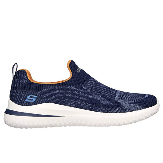 skechers latest delson 3.0 angelo navy running shoe