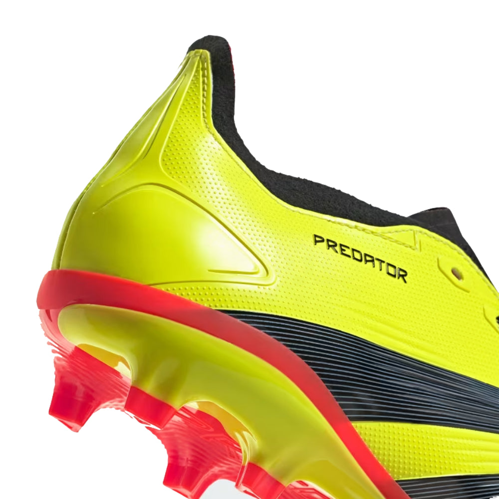 Adidas Unisex Perdator League Firm Ground Football Shoe (Yellow/Core Black/Solar Red)