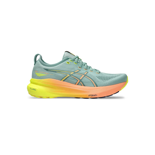 ASICS Men's Gel-Kayano 31 Paris Running Shoe (Light Celadon/Safety Yellow)