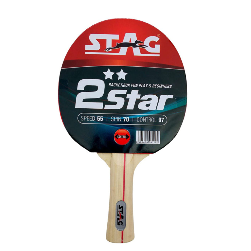 STAG 2 Star Table Tennis Bat (Red/Black)