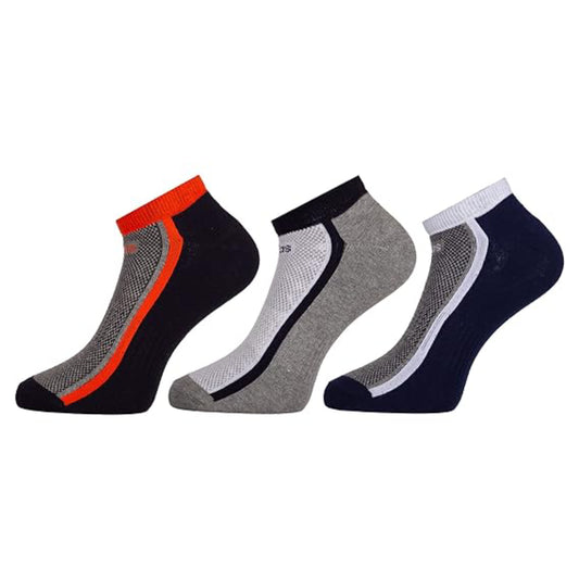 Lightweight Adidas Men Flat Knit Low Cut Black-Grey Socks 