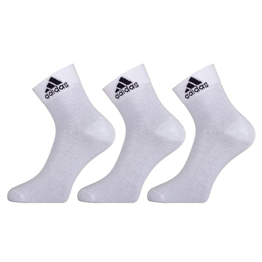 Latest Adidas Men Flat Knit White Ankle Socks 