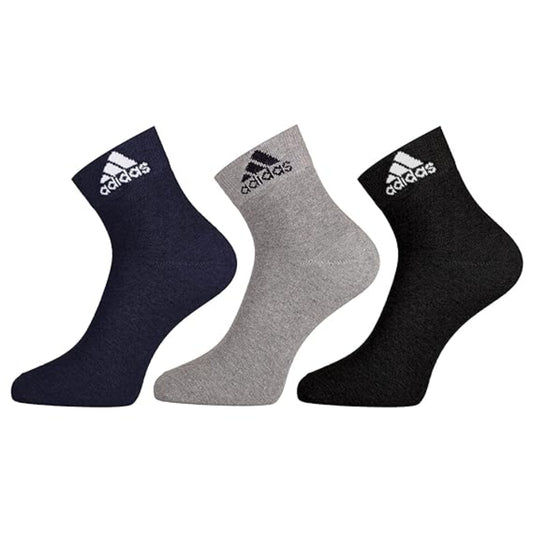 Best Adidas Men Flat Knit Navy,Grey Ankle Socks 