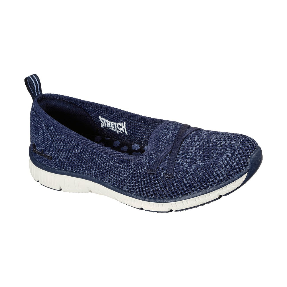 skechers women passioknit navy running shoe