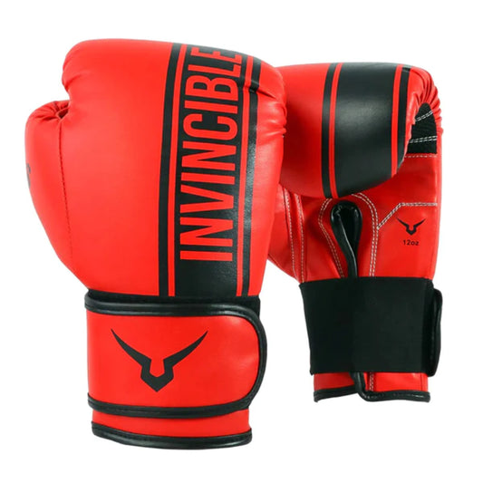 Invincible Tejas Fitness Training Boxing Gloves (Red/Black)