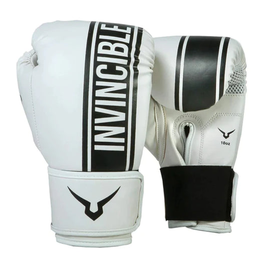 Invincible Tejas Fitness Training Boxing Gloves (White/Black)
