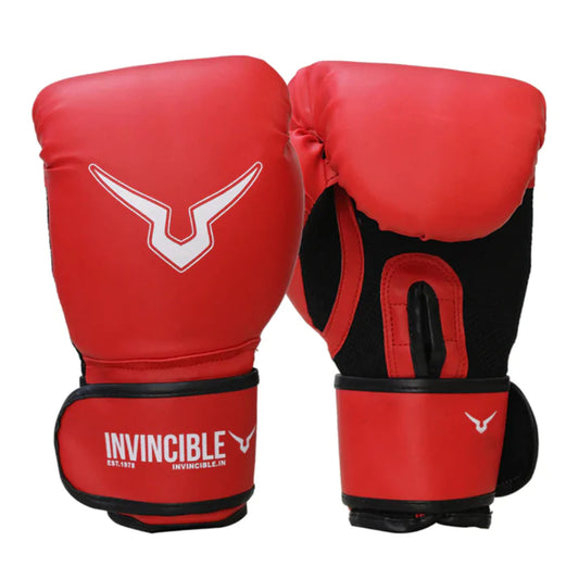 Invincible Classic Training Boxing Gloves (Red)