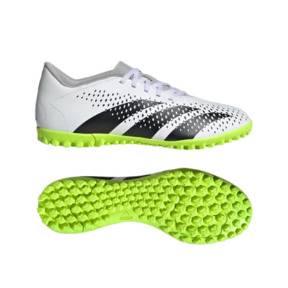Adidas Men's Predator Accuracy.4 Turf Football Shoe (Cloud White/Core Black/Lucid Lemon)