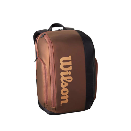 WILSON Super Tour Pro Staff V14 Tennis Backpack (Black/Brown)