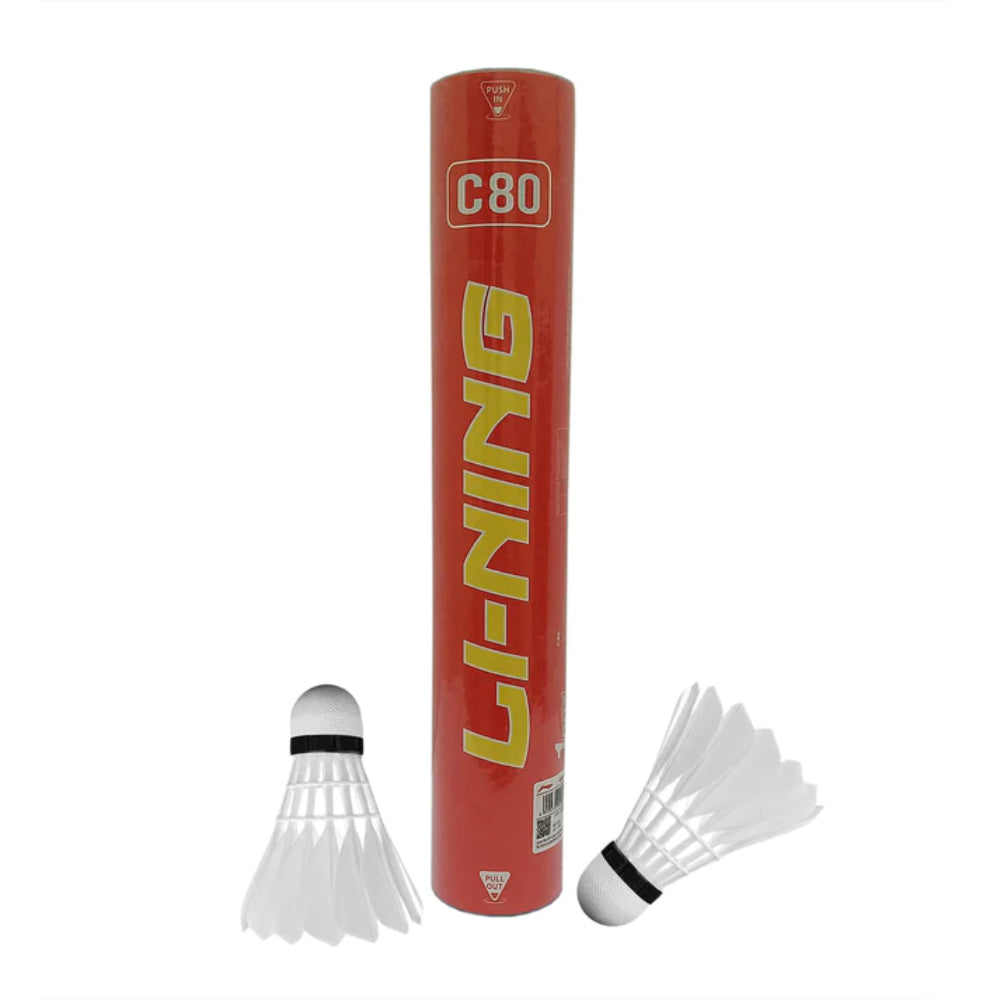Lining Shuttle Li-Ning C80 Feather Badminton Shuttlecock – SportsBunker.in
