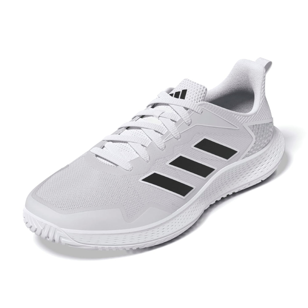 Adidas Men's Defiant Speed Tennis Shoe (Cloud White/Core Black/Matte Silver)