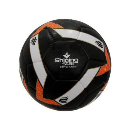 Nivia Shining Star Stitchless Football (Black/White/Orange)