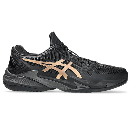 ASICS Men's Court FF 3 Novak Night Energy Tennis Shoe (Black/Prism Gold)
