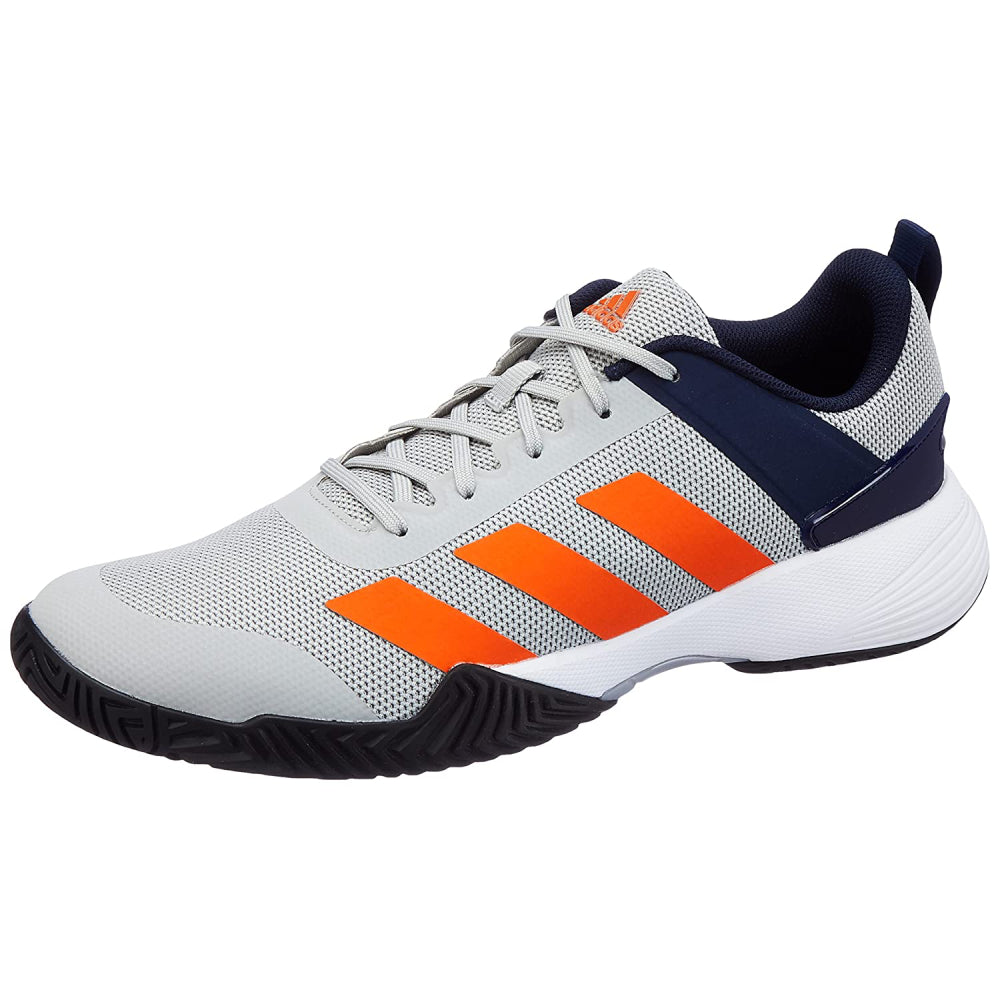 Adidas Men's Tennis Top V2 Tennis Shoe (Stone/Orange/Navy)