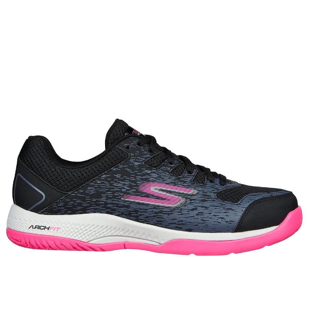 skechers latest pickleball black tennis shoe