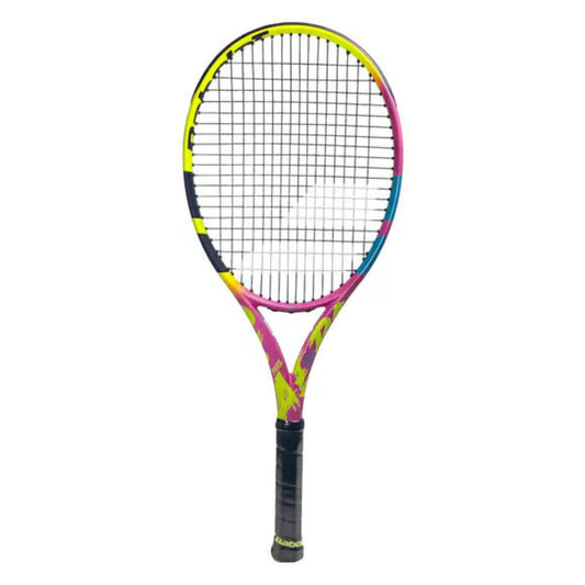 Babolat Pure Aero RAFA 2023 Unstrung Tennis Racquet (Yellow/Pink/Blue)