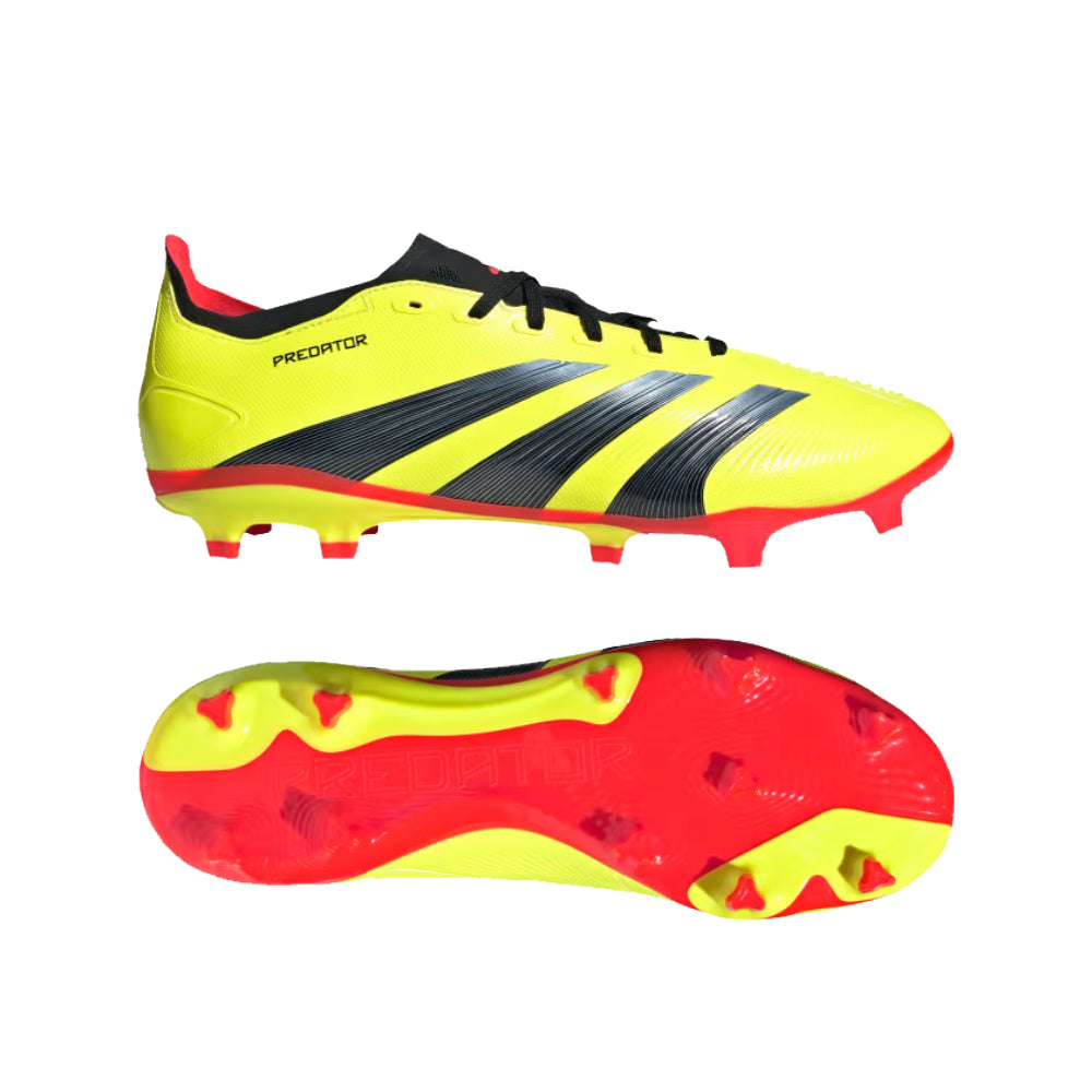 Adidas Unisex Perdator League Firm Ground Football Shoe (Yellow/Core Black/Solar Red)