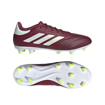 Adidas Unisex Copa Pure II League Firm Ground Cleats Football Shoe (Shadow Red/White /Yellow)