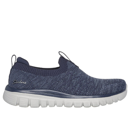 SKECHERS Women's Graceful - Good Vibe Running Shoe (Navy)