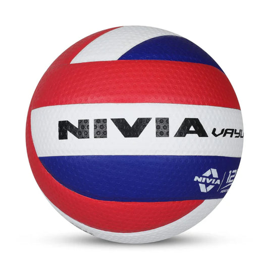 Nivia Vayu Pasted Volleyball (Red/White/Blue)