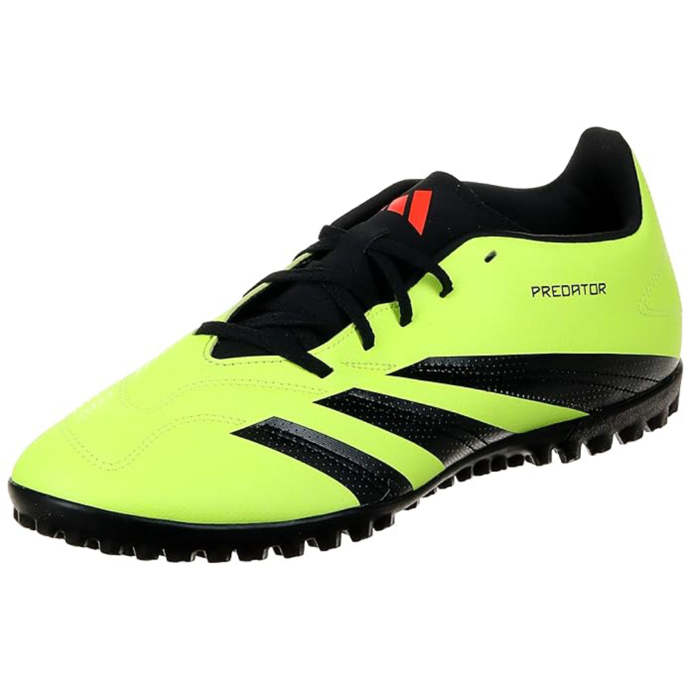 Adidas Unisex Perdator Club Turf Football Shoe (Solar Yellow/Core Black/Solar Red)