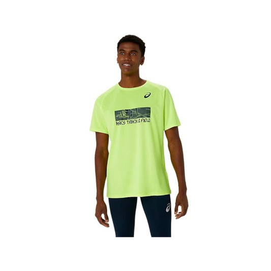 ASICS Men's Track Practice Graphic Top (Safety Yellow)