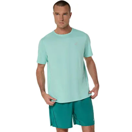 ASICS Men's Silver SS Top (Green)