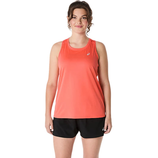 ASICS Women's Silver SS Tank (Coral Reef)