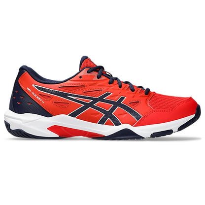 ASICS Men's Gel-Rocket 11 Badminton Shoe (Fiery Red/Peacoat)