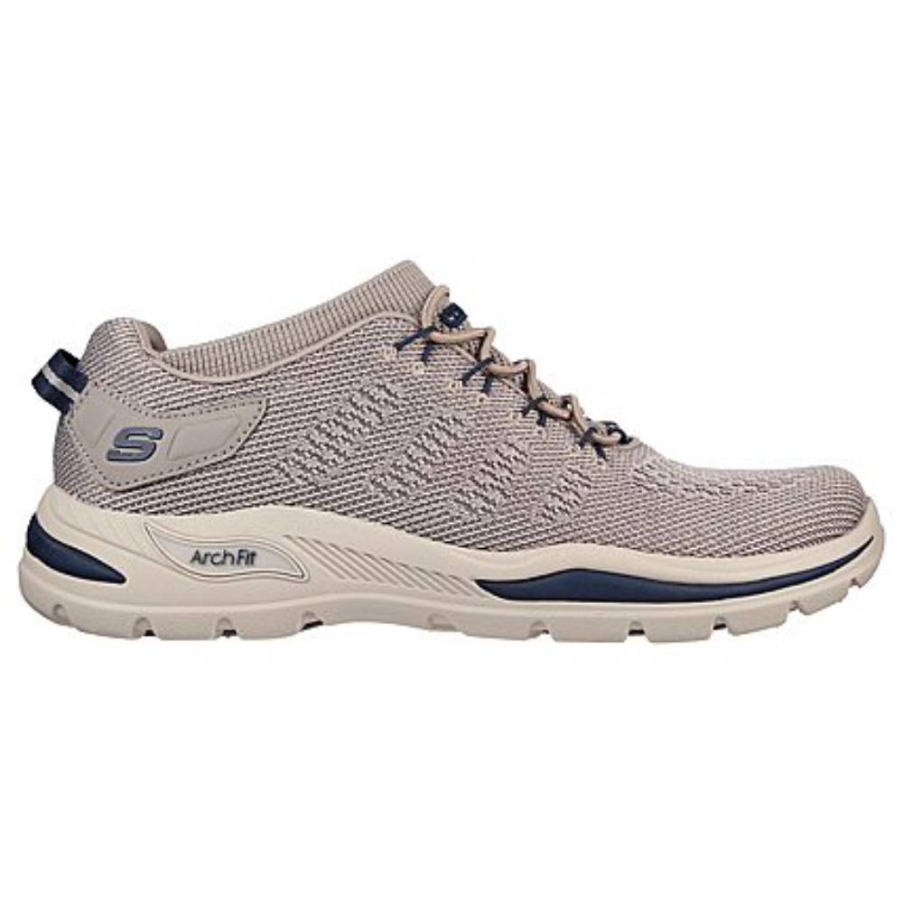 SKECHERS Men s Arch Fit Motley Varsen Running Shoe Taupe